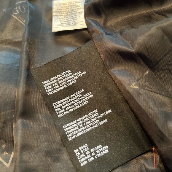 GUESS Quilted Red Jacket with Black Details - Picture 9 of 11